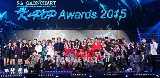 제5회 가온차트 K-POP 어워드 수상자들 | 인스티즈