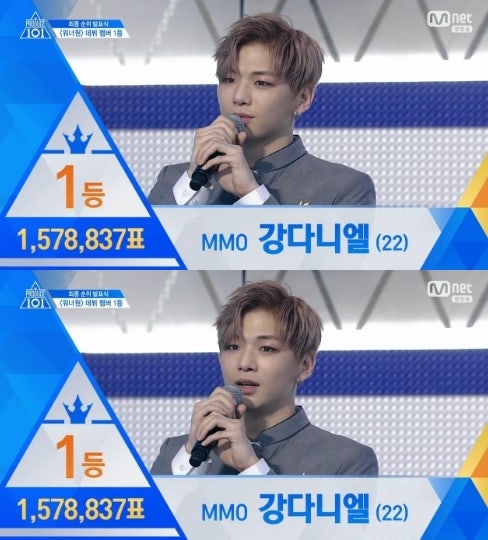 '프듀2' 강다니엘 1등, 워너원 센터 됐다…박지훈 2등 | 인스티즈