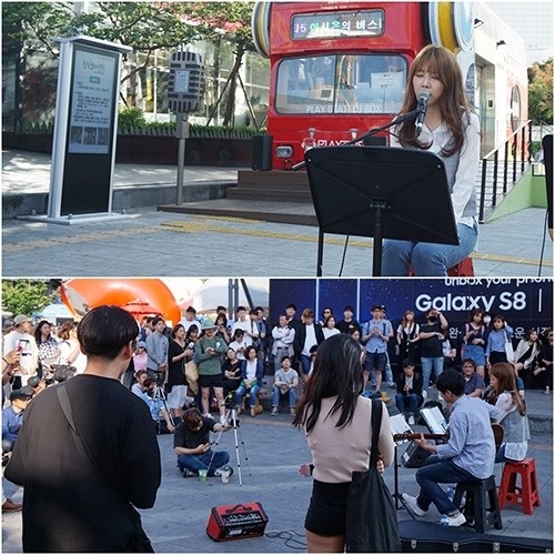 ‘첫 버스킹’ 이시은,..